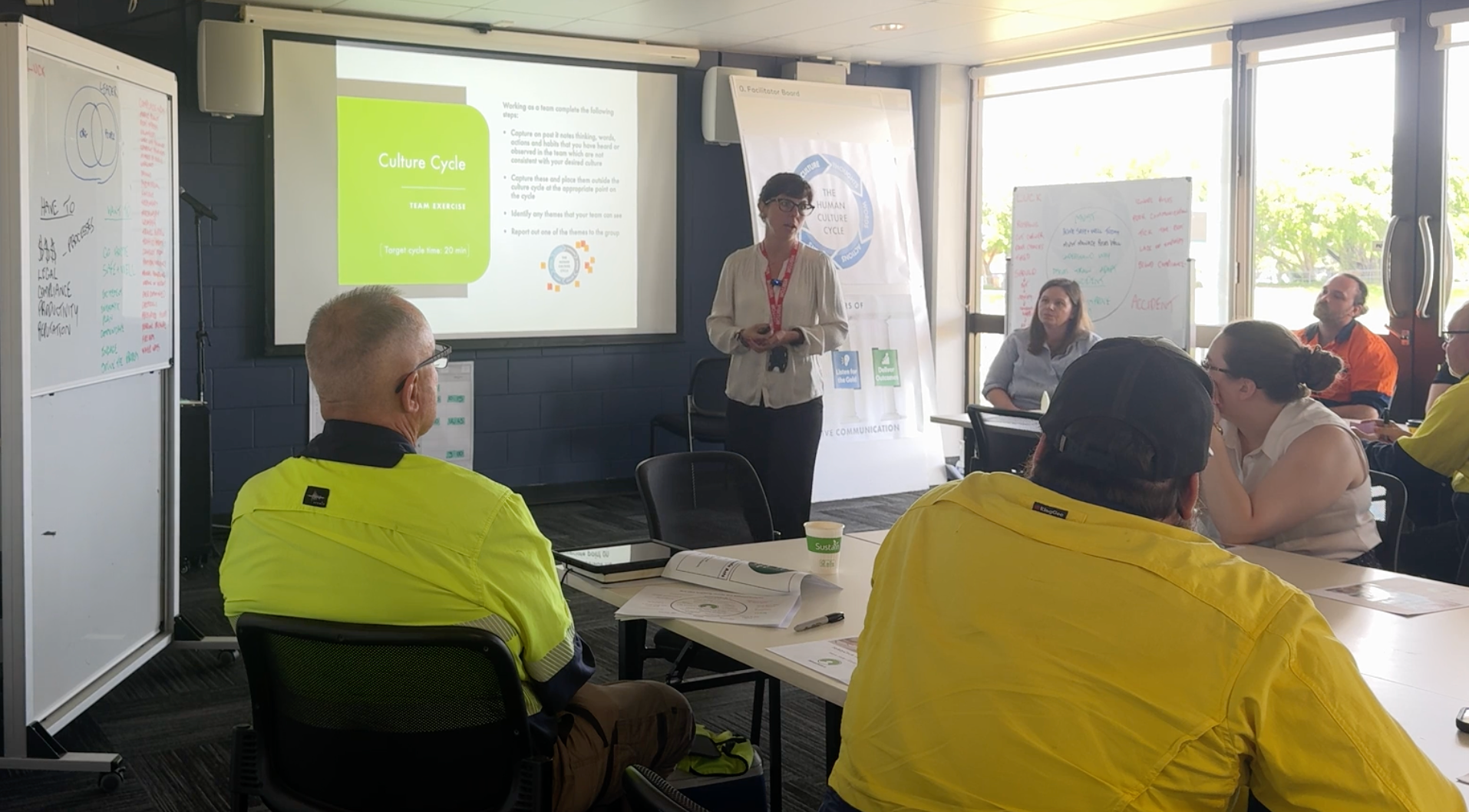 Workshop session with industrial sector team